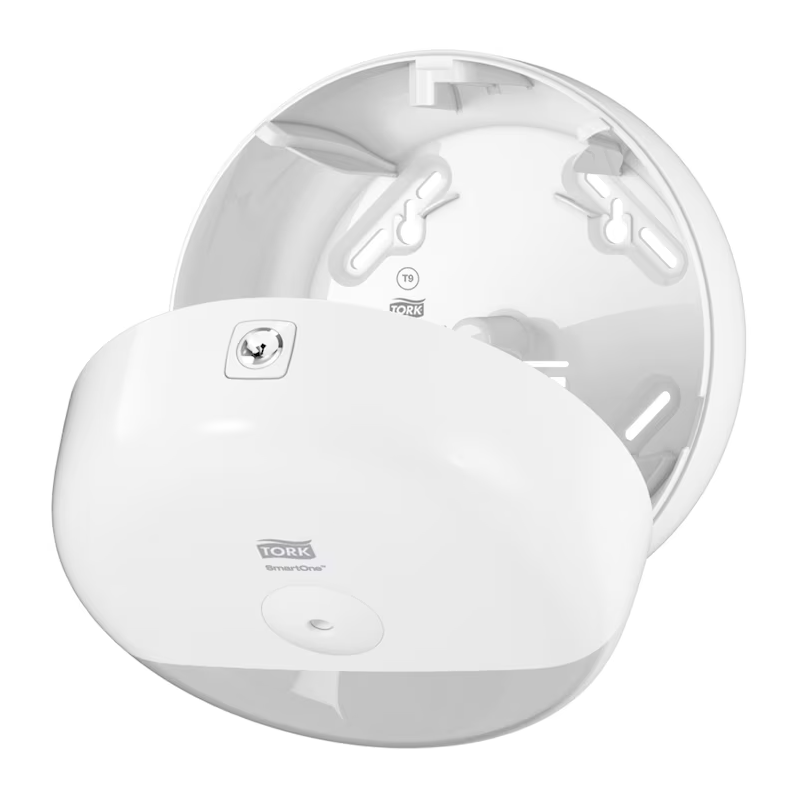 Tork SmartOne® Mini Toilet Paper Roll Dispenser White T9 681000 open
