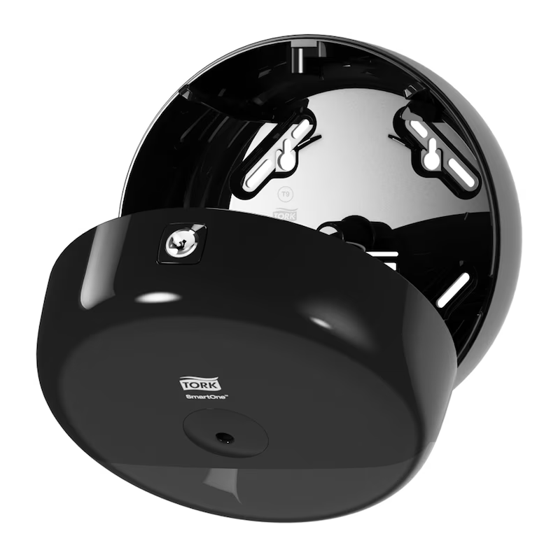 Tork SmartOne® Mini Toilet Paper Roll Dispenser Black T9 681008 open