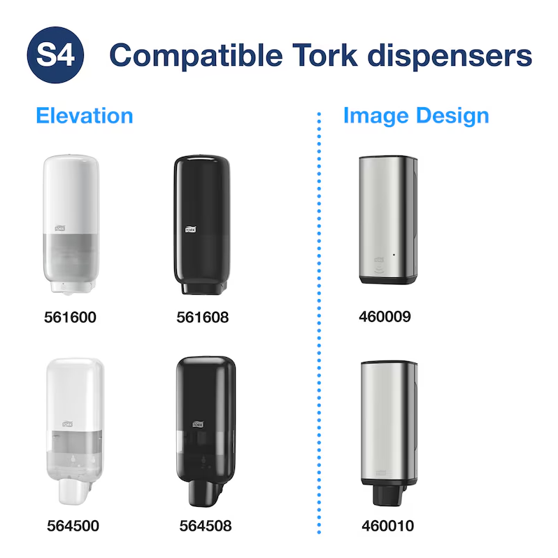 Tork Compatible Dispensers: 561600, 561608, 564500, 564508, 460009, 490010